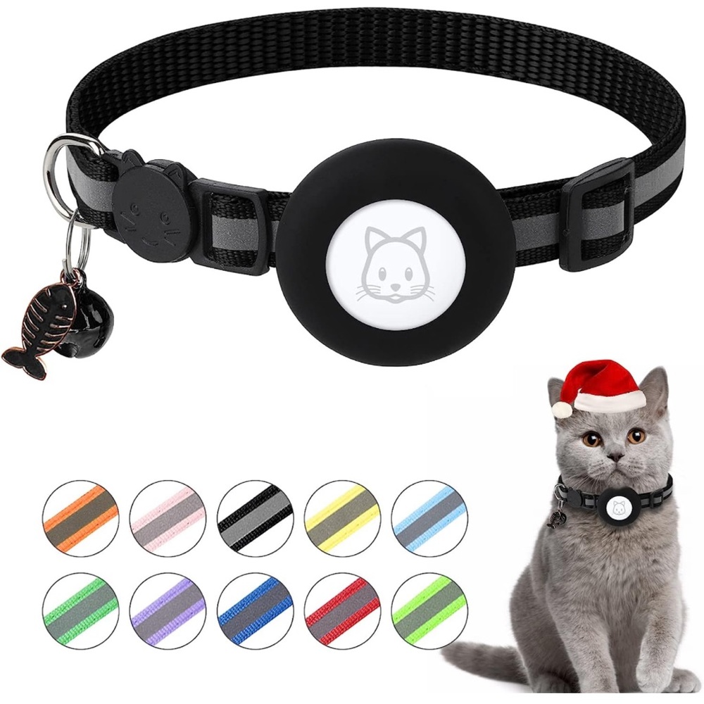 Adjustable, Reflective AirTag Cat And Kitten Collar Pet Accessories